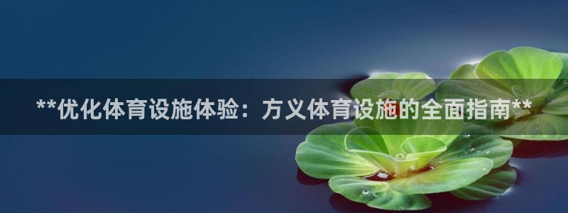 意昂3代理：**优化体育设施体验：方义体育设施的全面