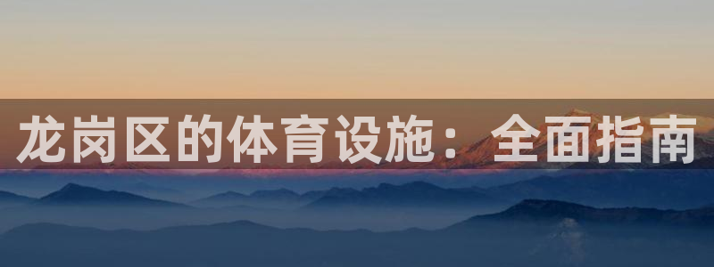 意昂3集团官网首页网址：龙岗区的体育设施：全面指南