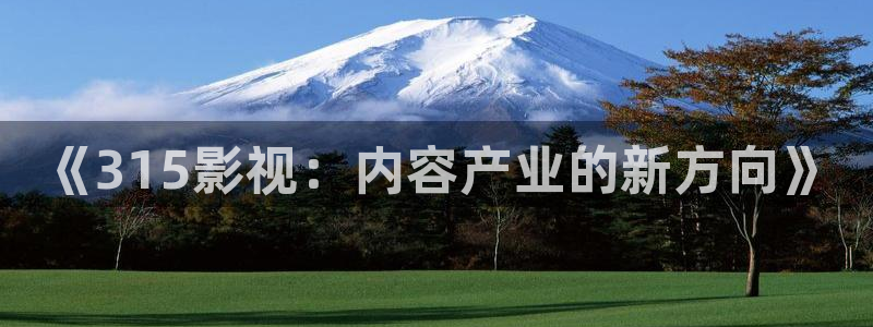 天狼影视2021年在线看：《315影视：内容产业的新方向》
